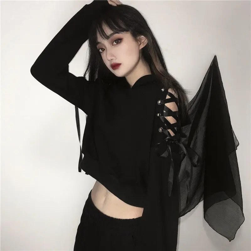 Short Sweatshirt Women Ins Dark Off-shoulder Cat Ear Pullover Top Loose Early Autumn Long-sleeved Hoodie
Short Sweatshirt Women Ins Dark Off-shoulder Cat Ear Pullover Top Loose Early Autumn Long-sleeved Hoodie