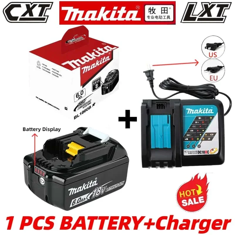 Original durable Makita 18V Battery 6.0Ah, with LED Rechargeable Battery, for Makita BL1860 BL1850B Replacement Lithium battery
Original durable Makita 18V Battery 6.0Ah, with LED Rechargeable Battery, for Makita BL1860 BL1850B Replacement Lithium battery