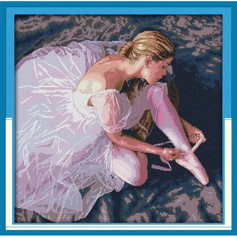 Joy Sunday News Printedd Cross Stitch Kit, Easy Pattern With Aida and DMC Threads Stamped Fabric Embroidery Set-Ballerina
Joy Sunday News Printedd Cross Stitch Kit, Easy Pattern With Aida and DMC Threads Stamped Fabric Embroidery Set-Ballerina