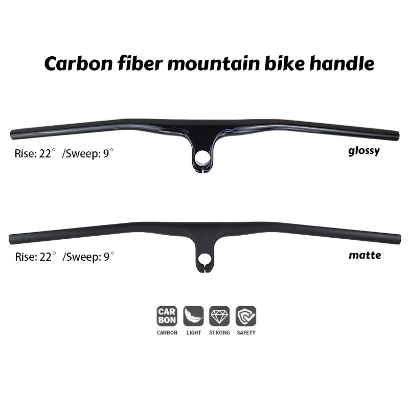Full Carbon Fiber MTB Handlebar 28.6mm Rise 700-800mm High Strength Downhill Flat Bar for XC Mountain Bike
Full Carbon Fiber MTB Handlebar 28.6mm Rise 700-800mm High Strength Downhill Flat Bar for XC Mountain Bike