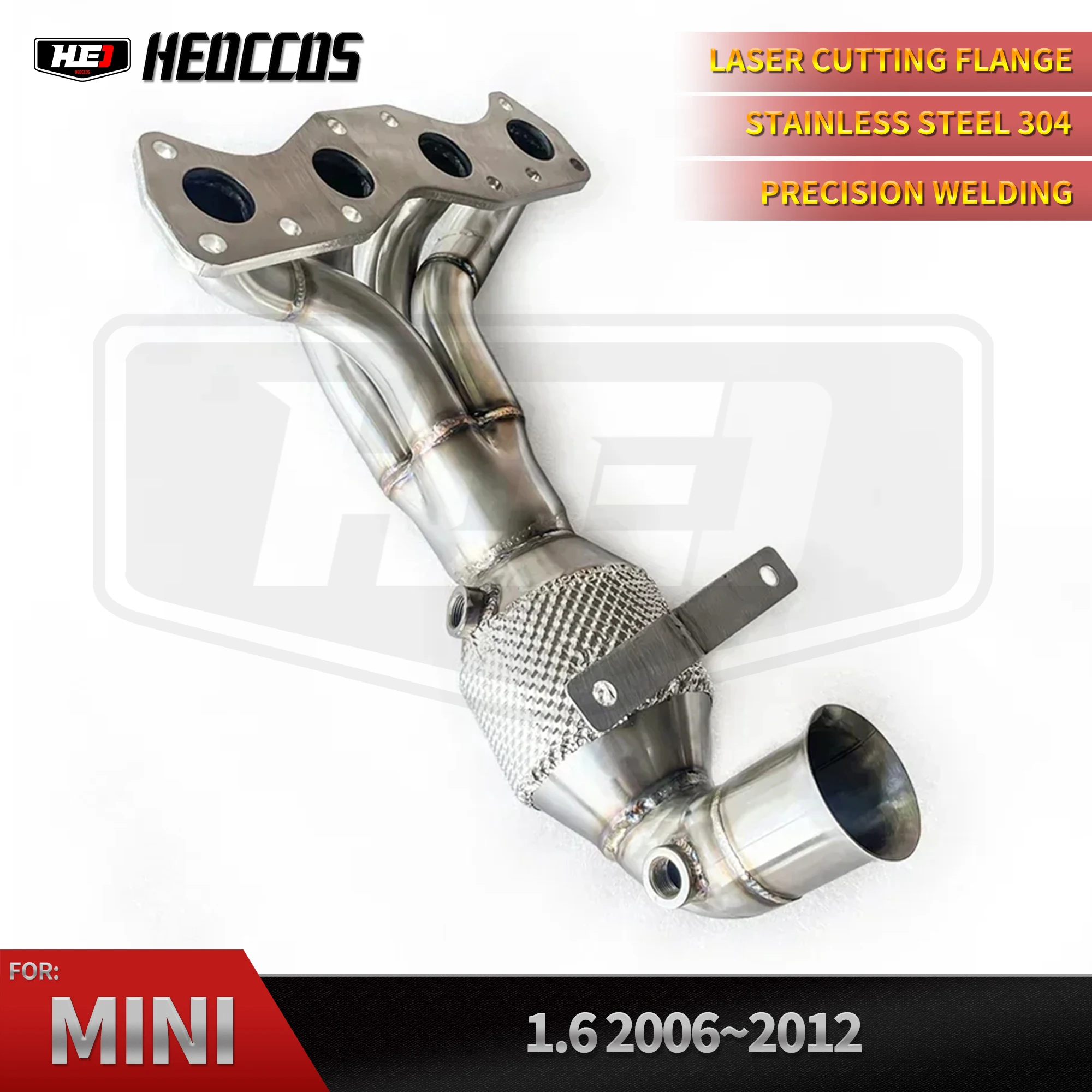 HEO High-flow Exhaust Manifold for BMW MINI 1.6CC 2006-2012 Stainless Steel Head Exhaust Downspout Catalytic Converter Modificat
HEO High-flow Exhaust Manifold for BMW MINI 1.6CC 2006-2012 Stainless Steel Head Exhaust Downspout Catalytic Converter Modificat
