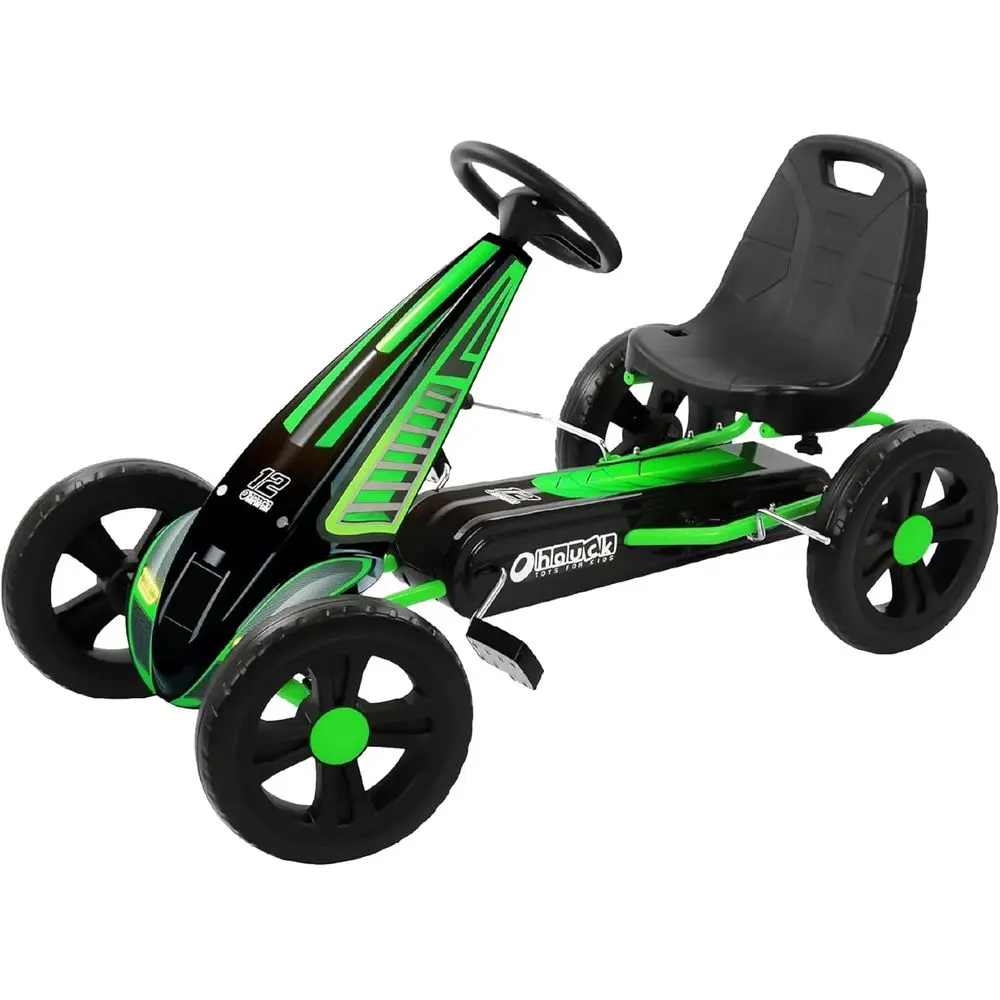 Junior Racing Go Kart with 12 Rims, Race Pedals, 8 Ball Brake, Lime Green - Ride On Toy for Kids 4-8 Years
Junior Racing Go Kart with 12 Rims, Race Pedals, 8 Ball Brake, Lime Green - Ride On Toy for Kids 4-8 Years