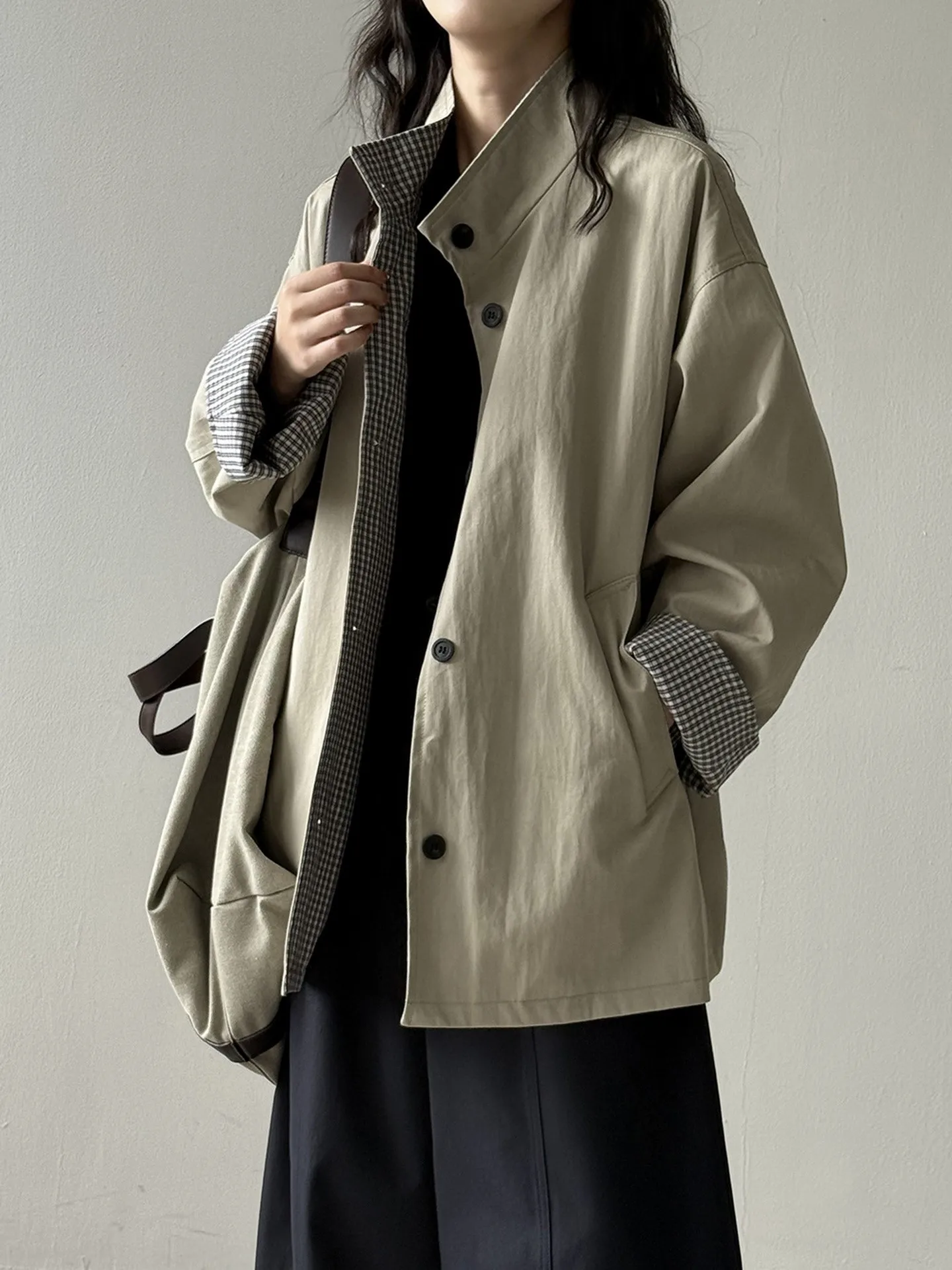 Retro American Double-Sided Wear Plaid Mid-Length Women's Coat Autumn Winter Versatile Design Trendy Outerwear Ladies Faion
Retro American Double-Sided Wear Plaid Mid-Length Women's Coat Autumn Winter Versatile Design Trendy Outerwear Ladies Faion