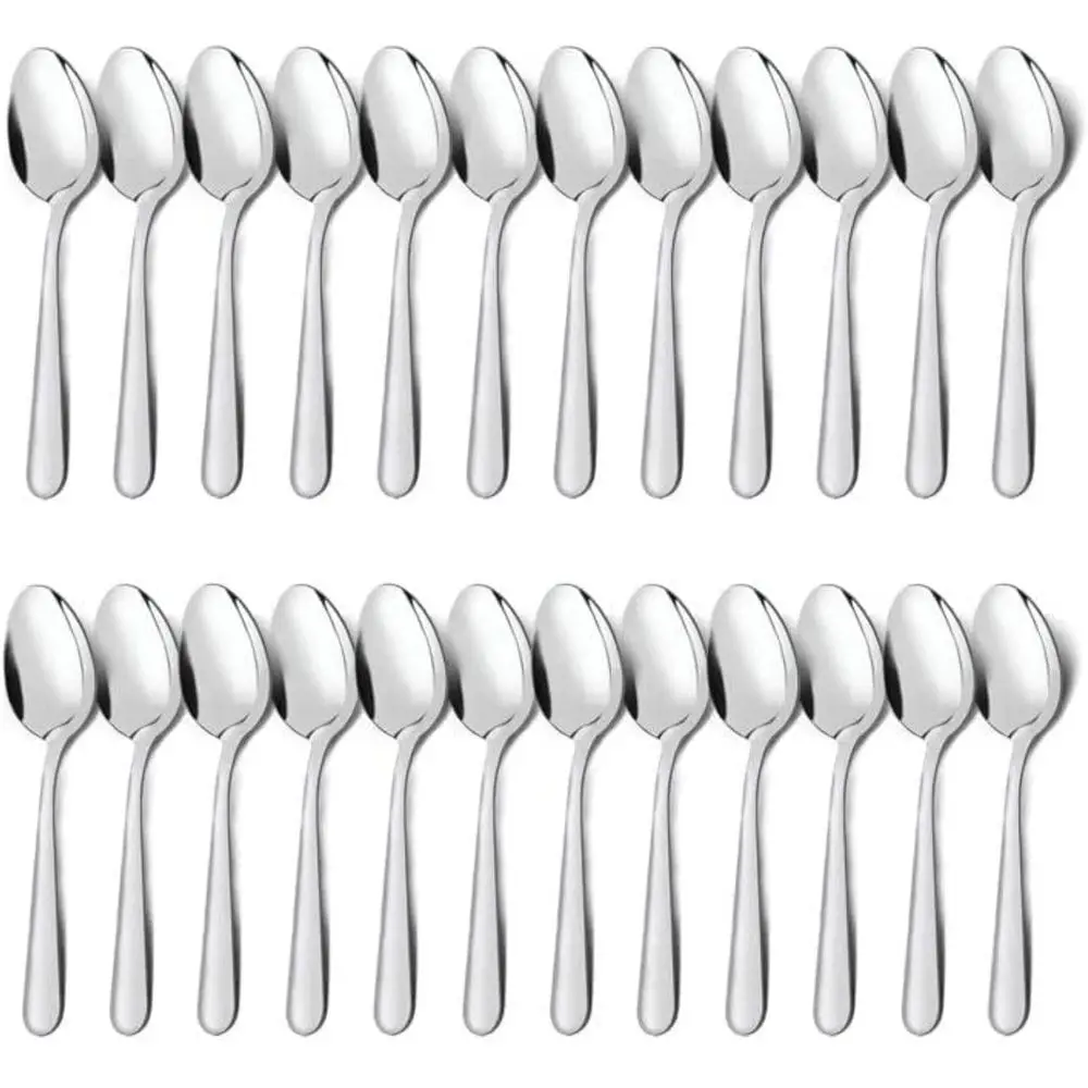 24 Pieces Tea Spoons Set - 6.7 inch Stainless Steel, Dessert, Table, Silverware Spoons Only, Home, Kitchen, Restaurant, Mirror P
24 Pieces Tea Spoons Set - 6.7 inch Stainless Steel, Dessert, Table, Silverware Spoons Only, Home, Kitchen, Restaurant, Mirror P