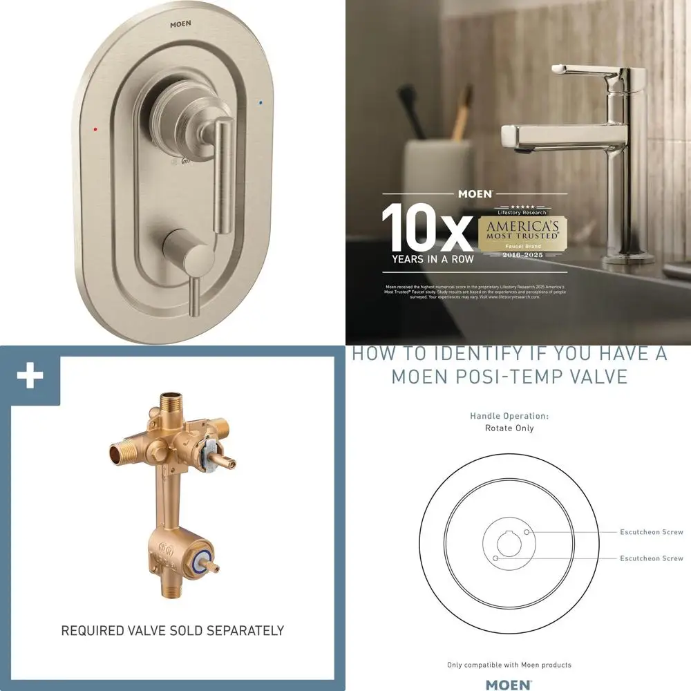 3-Function Diverter Trim Kit, Multi-Function Shower Handle, 3-Setting Shower, Brushed Nickel Finish
3-Function Diverter Trim Kit, Multi-Function Shower Handle, 3-Setting Shower, Brushed Nickel Finish