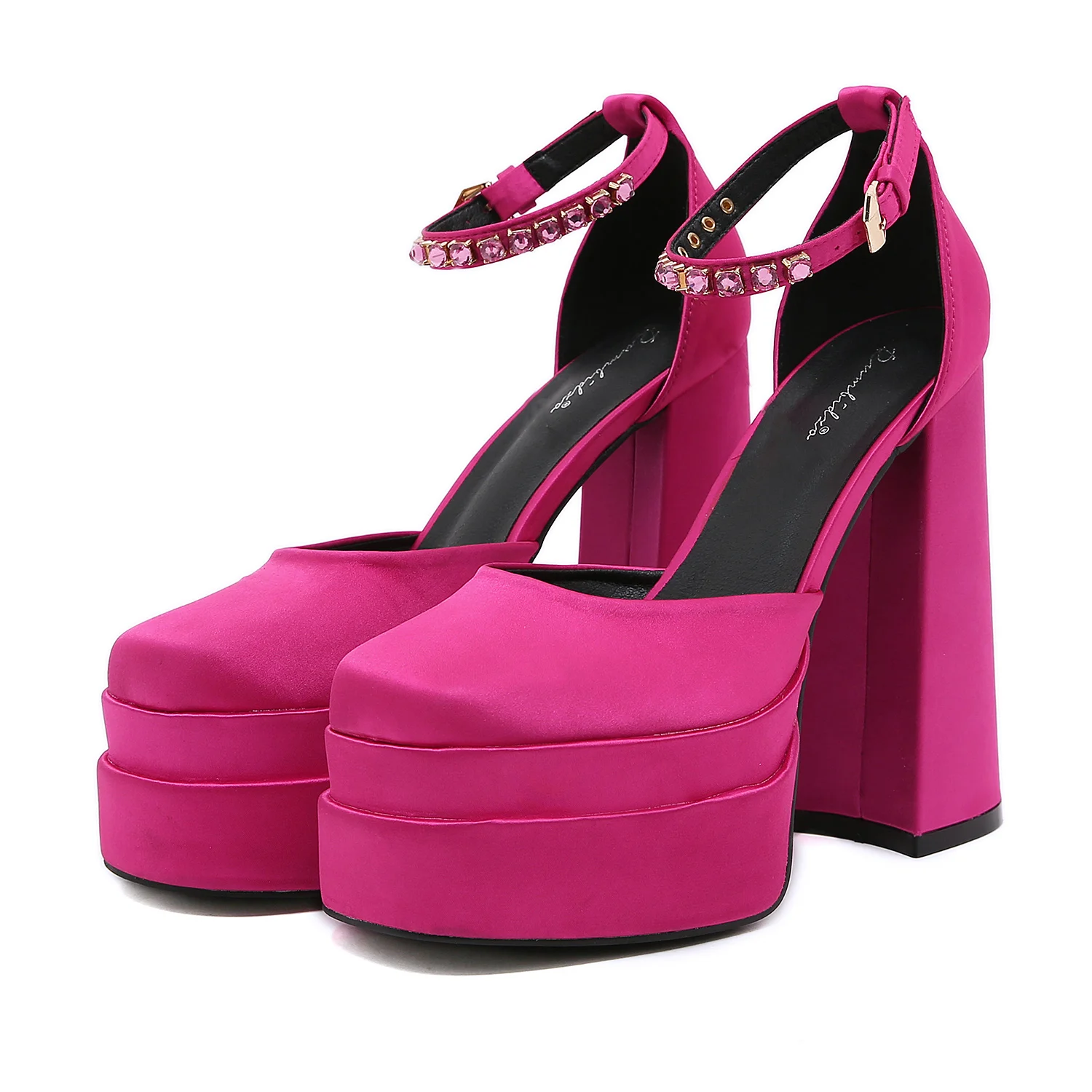 Women's Pumps And Heels Satin Square Toe Platform Rhinestone Ankle Strap Block Heel Slingback Shoes For Dating Wedding Occasion
Women's Pumps And Heels Satin Square Toe Platform Rhinestone Ankle Strap Block Heel Slingback Shoes For Dating Wedding Occasion