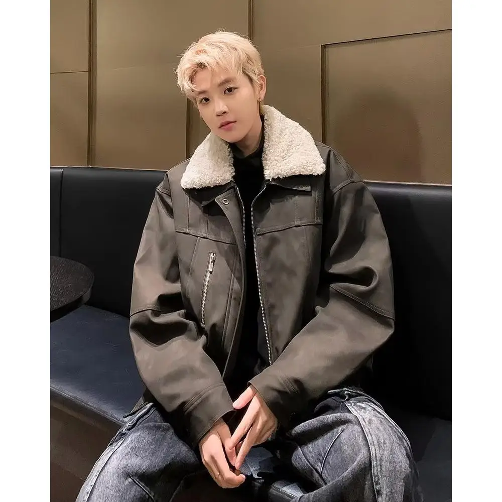 Winter New Sle Thiened ort Leather Jaet Men's down Coat Fur Collar Busin Casual Dad Clothes Teenage Polyester Fiber
Winter New Sle Thiened ort Leather Jaet Men's down Coat Fur Collar Busin Casual Dad Clothes Teenage Polyester Fiber