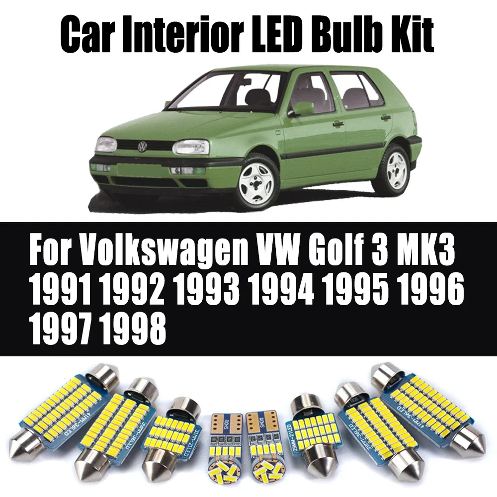 10Pcs For Volkswagen VW Golf 3 MK3 1991 1992 1993 1994 1995 1996 1997 1998 Car Bulbs LED Interior Reading Light Kit Accessories
10Pcs For Volkswagen VW Golf 3 MK3 1991 1992 1993 1994 1995 1996 1997 1998 Car Bulbs LED Interior Reading Light Kit Accessories