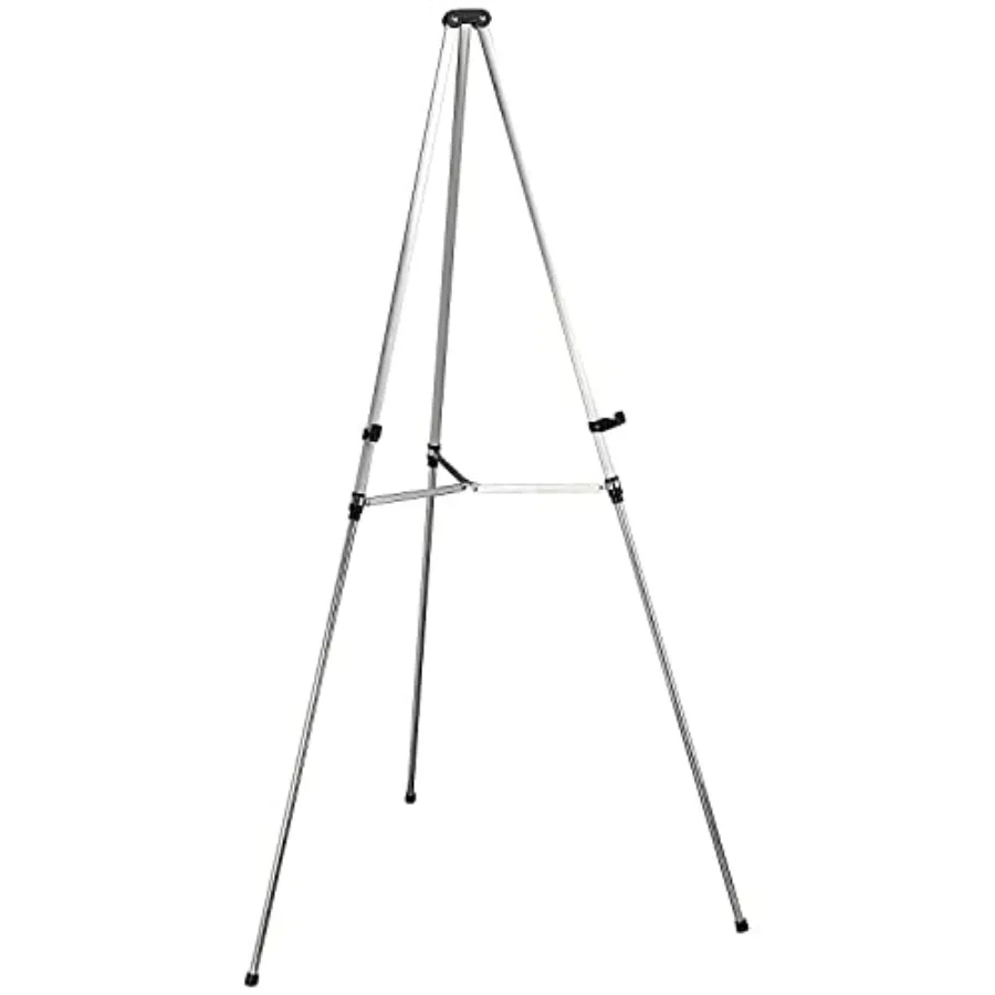 Lightweight telescoping tripod easel for art studios and classrooms, aluminum, silver, extends from 38 to 66 with stable three-
Lightweight telescoping tripod easel for art studios and classrooms, aluminum, silver, extends from 38 to 66 with stable three-