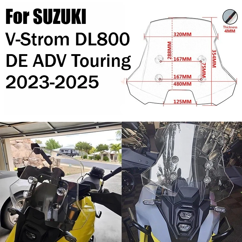 For Suzuki V-STROM DL800 DE 2023-2025 Windshield Windscreen Parabrisas Motorcycle Parts Wind Deflectors Screen Wind Shield
For Suzuki V-STROM DL800 DE 2023-2025 Windshield Windscreen Parabrisas Motorcycle Parts Wind Deflectors Screen Wind Shield