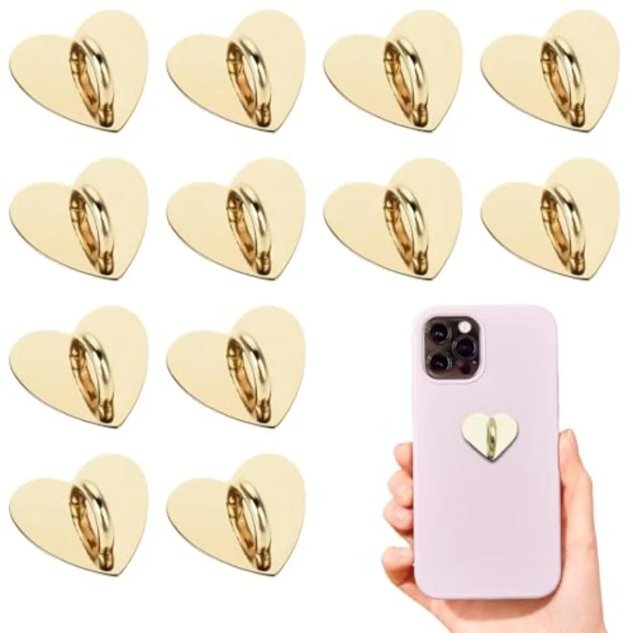 12 Pcs Phone Charm Hook Heart-Shaped Universal Adhesive Metal Hook Phone Keychain Hook Surface Plating Heart Cell Phone Ring Ho
12 Pcs Phone Charm Hook Heart-Shaped Universal Adhesive Metal Hook Phone Keychain Hook Surface Plating Heart Cell Phone Ring Ho