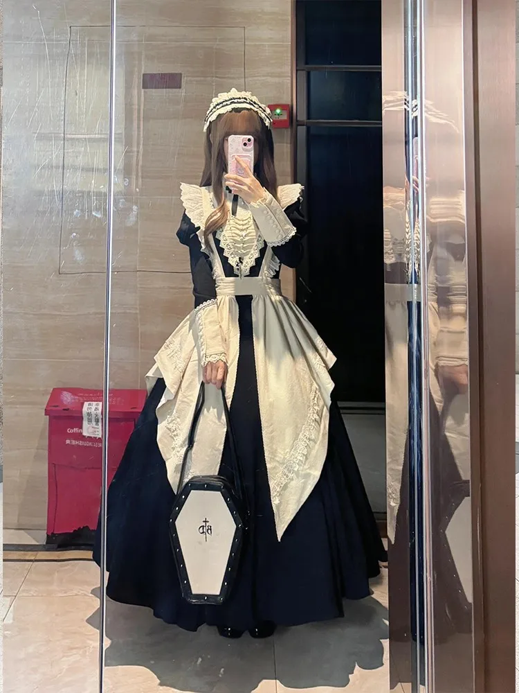 Gothic Lolita Cisas New Year Set Women's k Series Bubble Sve Puffy Dr Apron Maid Suit A-Line Skirt Stand Fit
Gothic Lolita Cisas New Year Set Women's k Series Bubble Sve Puffy Dr Apron Maid Suit A-Line Skirt Stand Fit