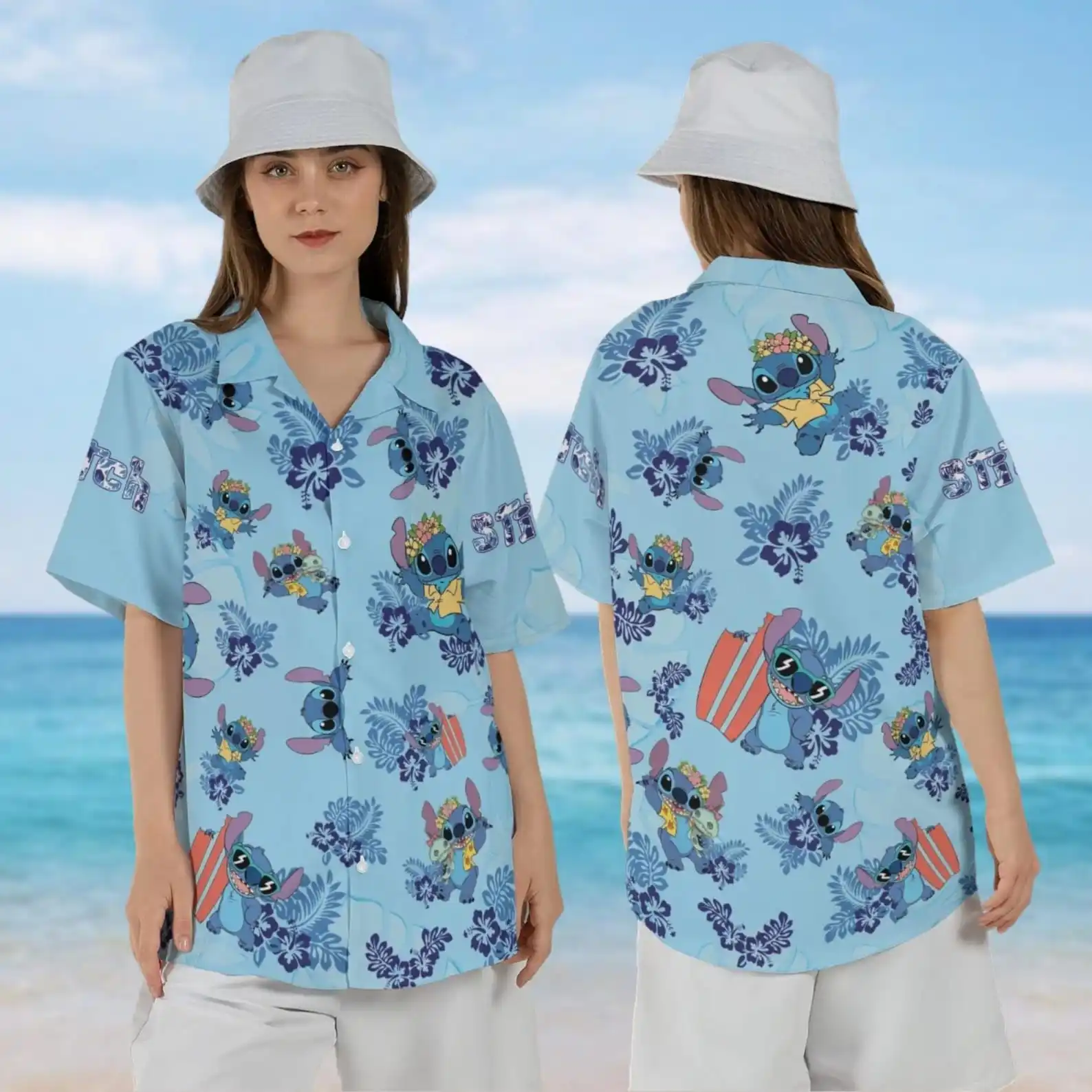 Summer Cartoon Stitch3D Print Women's Hawaiian Shirt Casual Short Sleeve Women's Shirt Tops Disney Holiday Beach Shirt T-shirt
Summer Cartoon Stitch3D Print Women's Hawaiian Shirt Casual Short Sleeve Women's Shirt Tops Disney Holiday Beach Shirt T-shirt