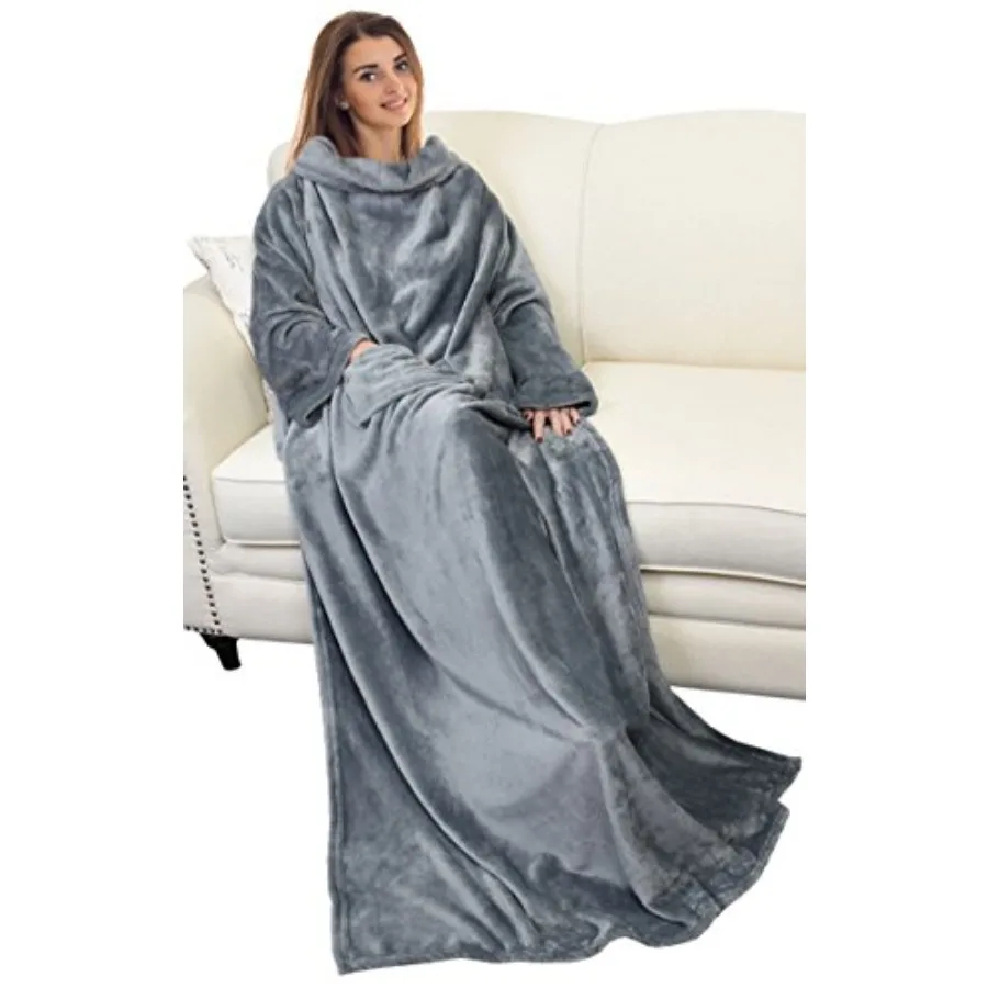 Weale Blanket with leeve and Pocket, Cozy oft Fleece Mink Micro Pl Wrap Throw Blanket Robe for Wen and Men, Gift for Her
Weale Blanket with leeve and Pocket, Cozy oft Fleece Mink Micro Pl Wrap Throw Blanket Robe for Wen and Men, Gift for Her