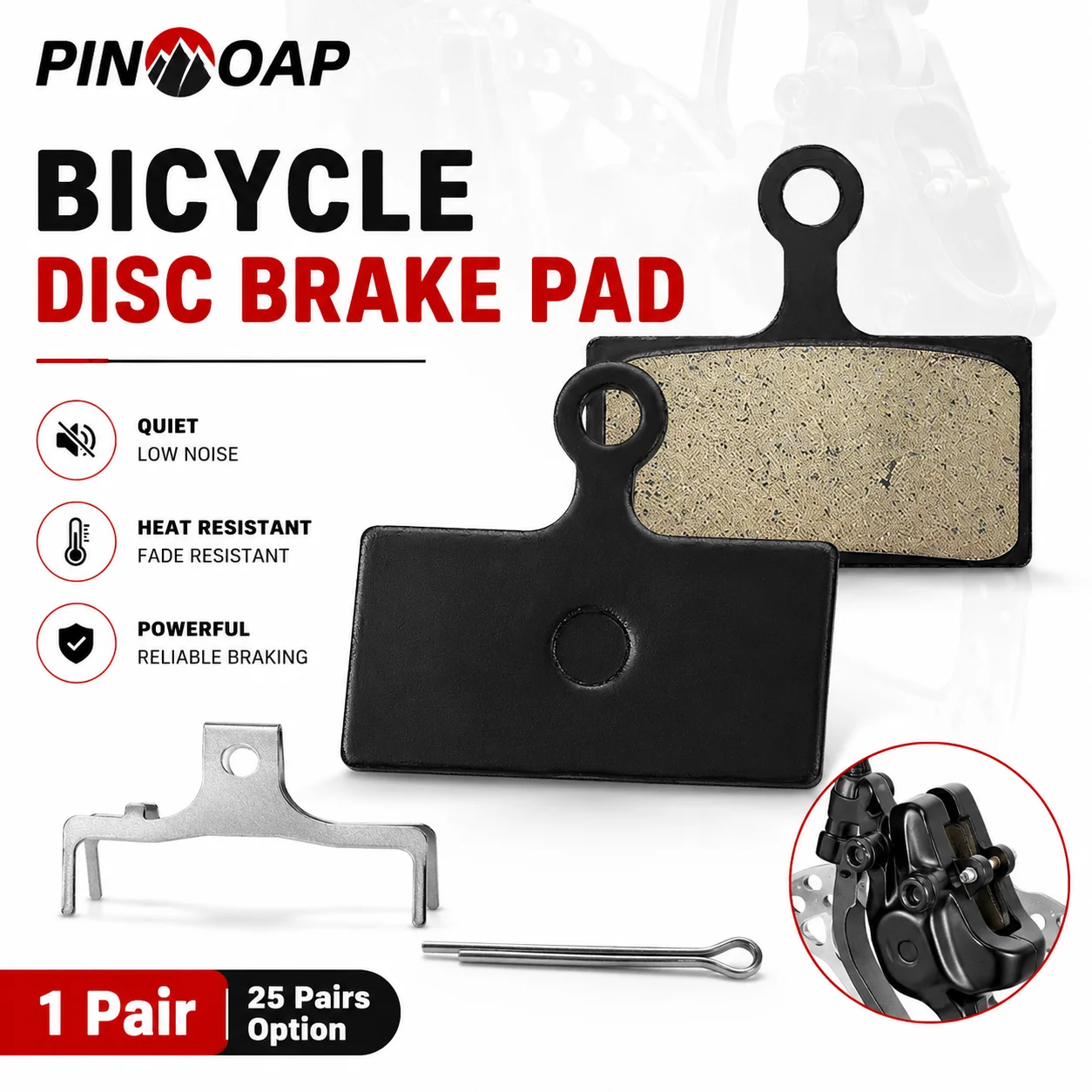 PINMOAP Bicycle Brake Pads Disc Brake Replacement Pads For Mtb Road Bike Cycling Hydraulic Mechanical Brake System Parts Kit
PINMOAP Bicycle Brake Pads Disc Brake Replacement Pads For Mtb Road Bike Cycling Hydraulic Mechanical Brake System Parts Kit