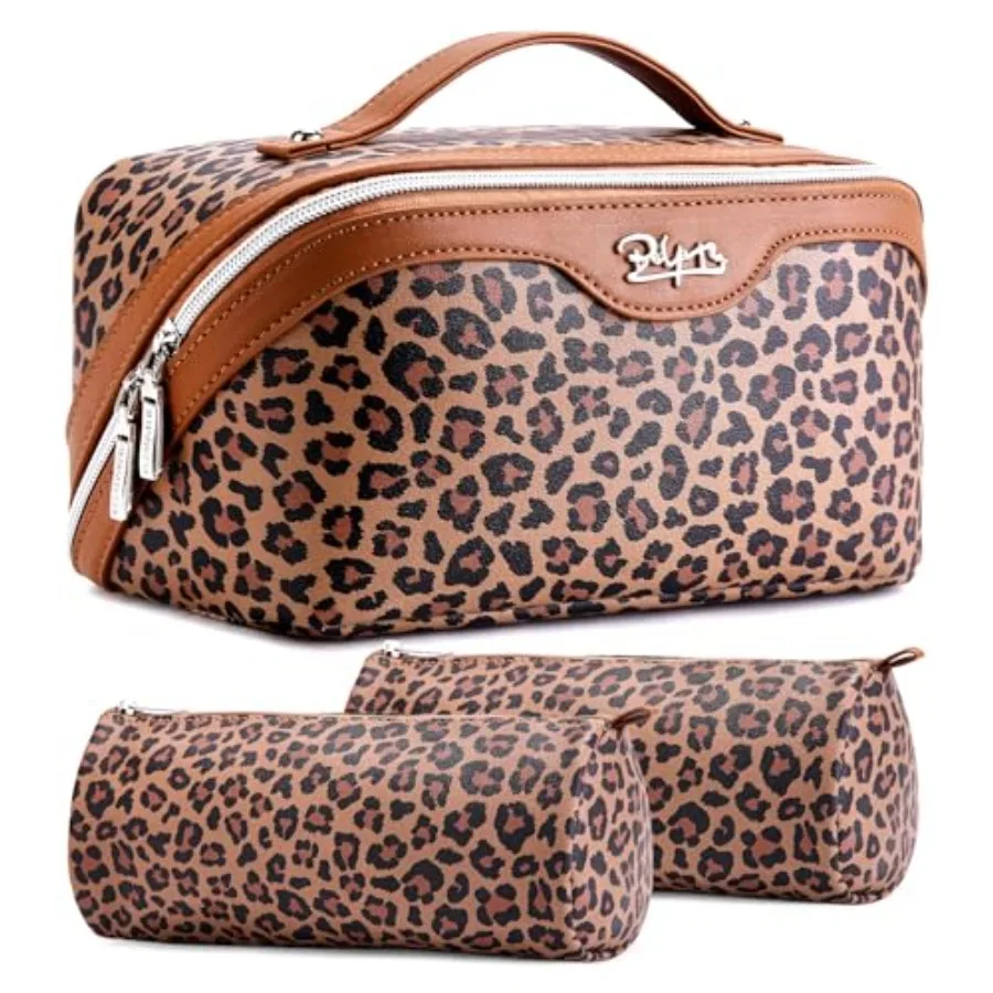 Travel Makeup Bags Organizer for Women: 3 Pcs Set Leopard Cosmetic Bag - Large Make up Bag with Compartments - Flat Open Waterp
Travel Makeup Bags Organizer for Women: 3 Pcs Set Leopard Cosmetic Bag - Large Make up Bag with Compartments - Flat Open Waterp