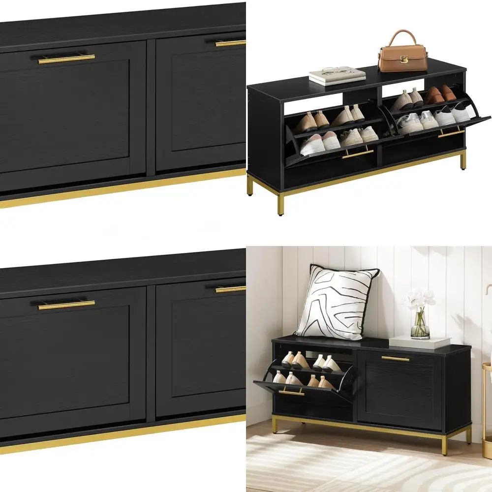 Shoe Bench with Storage, Shoe Storage Bench with 2 Flip Drawers, 39.4" Shoe Cabinet with Bench, Hidden Shoe Rack Organizer for E
Shoe Bench with Storage, Shoe Storage Bench with 2 Flip Drawers, 39.4" Shoe Cabinet with Bench, Hidden Shoe Rack Organizer for E