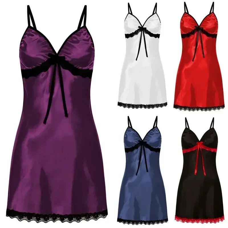 Women's Nightgown Sexy Sleepwear Silk Satin Nightwear Slip Dress Sleeveless Pajamas Sleepwear Plus Size Nightwear Comfortable
Women's Nightgown Sexy Sleepwear Silk Satin Nightwear Slip Dress Sleeveless Pajamas Sleepwear Plus Size Nightwear Comfortable