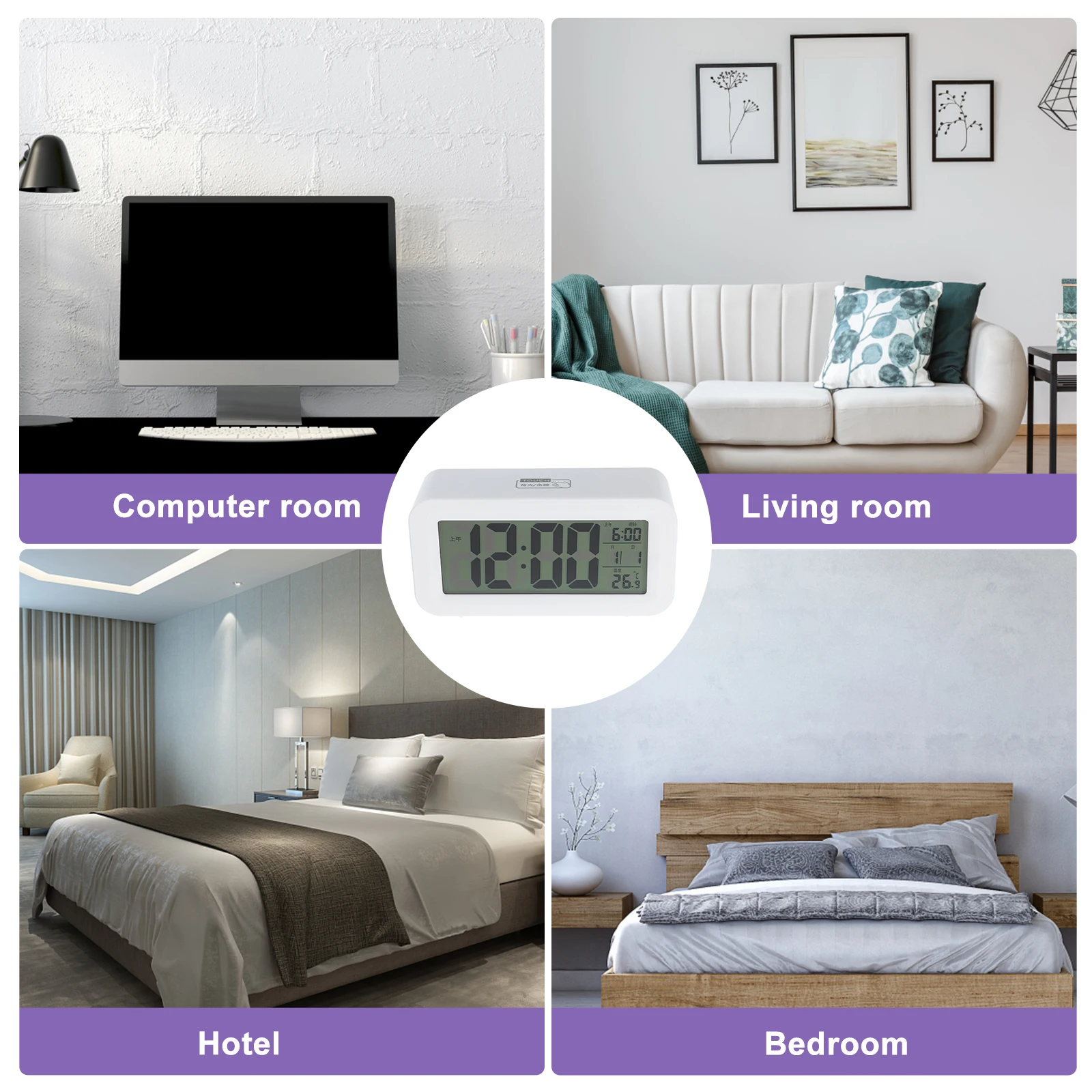 LCD Alarm Clock Smart Light High definition Multifunctional LED Electronic Digital Clock Snooze Gift
LCD Alarm Clock Smart Light High definition Multifunctional LED Electronic Digital Clock Snooze Gift