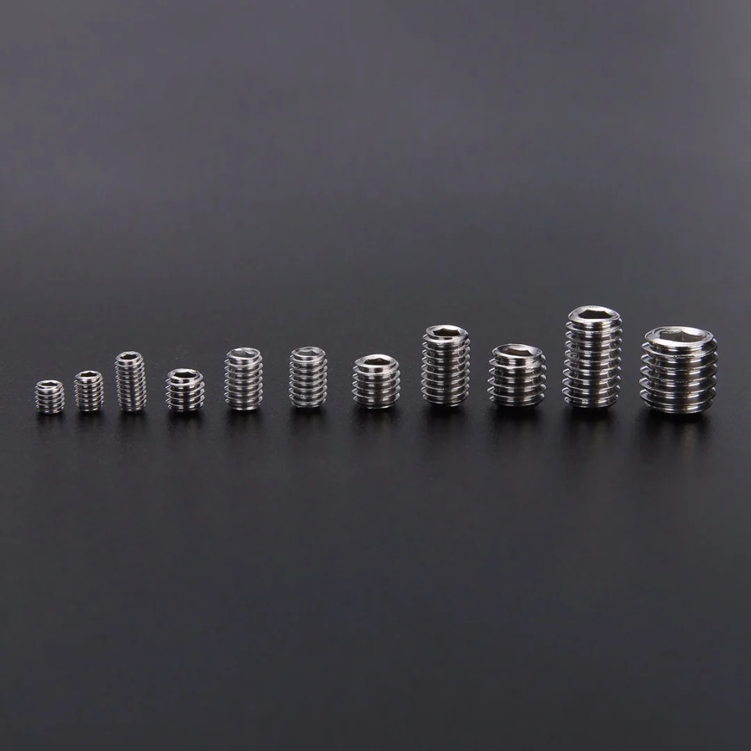 AC23-200Pcs 304 Stainless Steel Grub Screws Hex Socket Screw Assortment Kit Set M3//M5/M6/M8
AC23-200Pcs 304 Stainless Steel Grub Screws Hex Socket Screw Assortment Kit Set M3//M5/M6/M8
