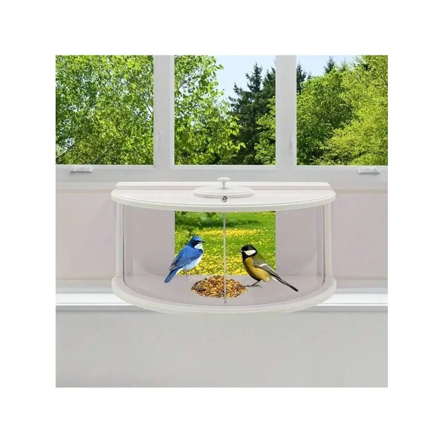 【New Arrival】Clear View Window Bird Feeder, Semicircular Transparent Feeder with Strong Suction Cups for Indoor Bird Watching
【New Arrival】Clear View Window Bird Feeder, Semicircular Transparent Feeder with Strong Suction Cups for Indoor Bird Watching