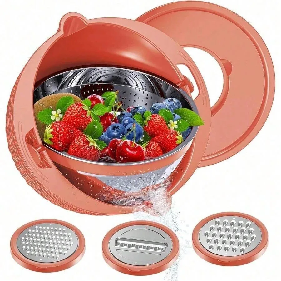 【New style】4-1 Colander With Bowl Set - Rotatable Strainers For Kitchen, Strainers And Colanders, Funny Presents For Women, Fru
【New style】4-1 Colander With Bowl Set - Rotatable Strainers For Kitchen, Strainers And Colanders, Funny Presents For Women, Fru