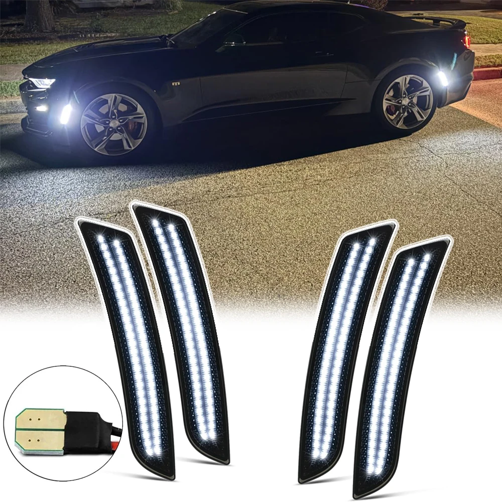 For Cadillac ATS 2015- CTS 2014- Chevrolet Camaro LS LT SS ZL1 2016- Front Rear White LED Side Marker Fender Lights Replacement
For Cadillac ATS 2015- CTS 2014- Chevrolet Camaro LS LT SS ZL1 2016- Front Rear White LED Side Marker Fender Lights Replacement