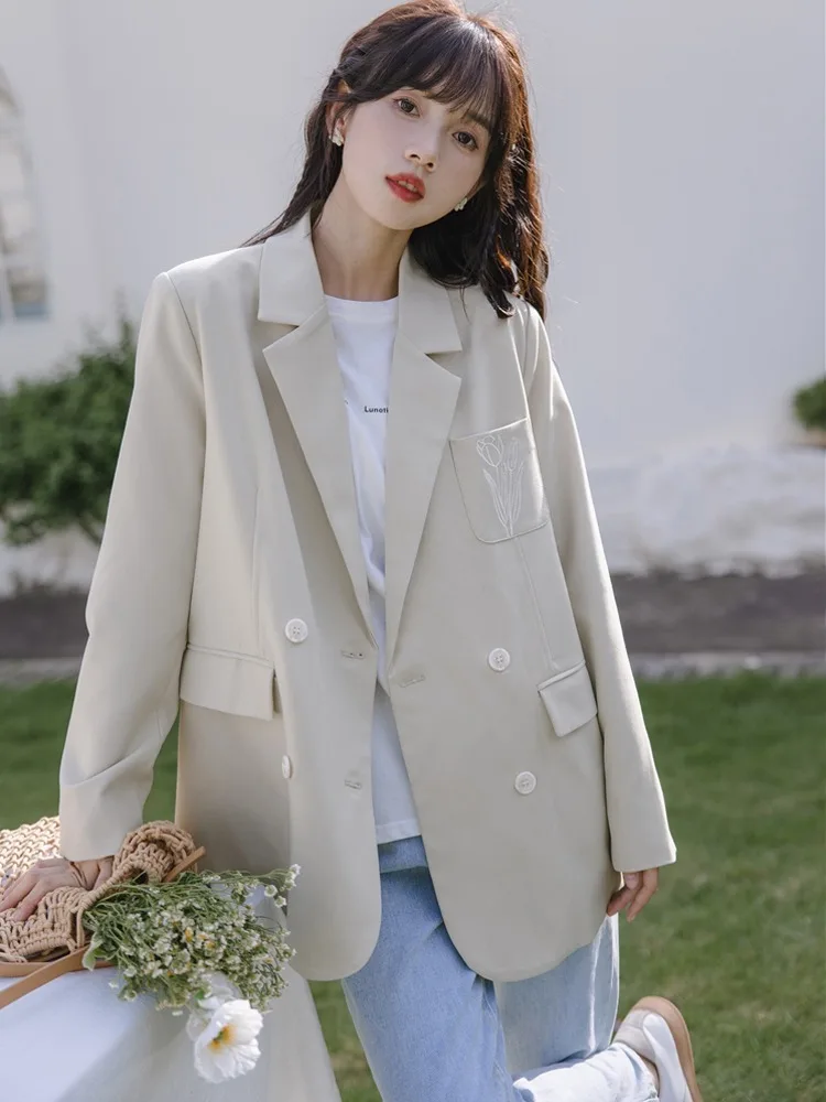 Casual Woman Blazer Sacks Gray High Classic Buttons Textured Woolen Stylish Slimming Elegance Versatile White Short-Sleeved
Casual Woman Blazer Sacks Gray High Classic Buttons Textured Woolen Stylish Slimming Elegance Versatile White Short-Sleeved