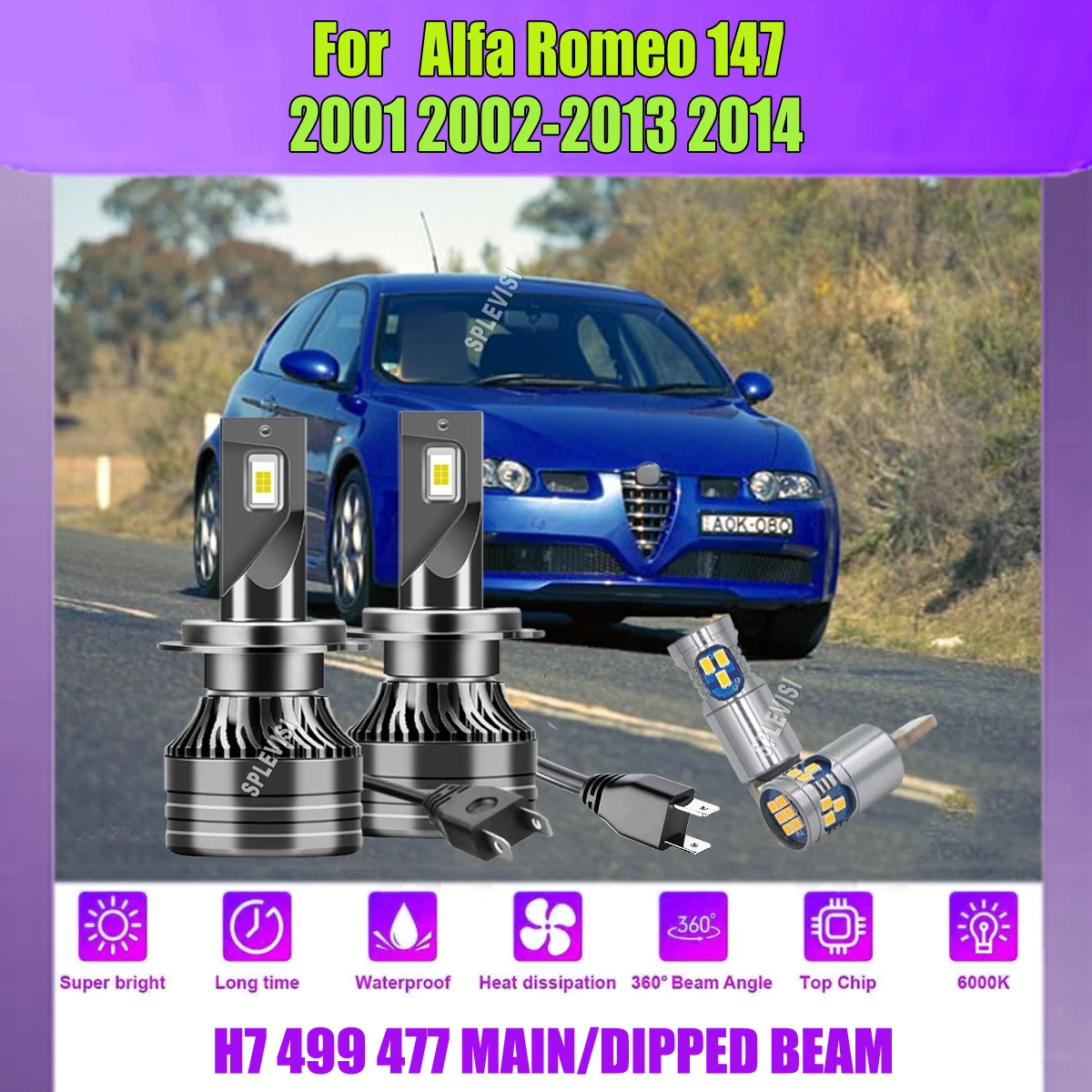 H7 LED CSP Brighter Car Front Headlight Bulb Headlamp 12V Replac For Alfa Romeo 147 2001 2002 2003 2004 2005 2006 2007 2008-2014
H7 LED CSP Brighter Car Front Headlight Bulb Headlamp 12V Replac For Alfa Romeo 147 2001 2002 2003 2004 2005 2006 2007 2008-2014