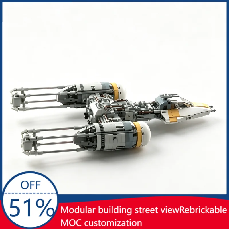 NEW 892 Parts MOC PiXEL-DANs Y-Wing Gold Squadron Mod 75172 UCS Style Minifig Scale Wars Bomber Building Blocks Christmas Gifts
NEW 892 Parts MOC PiXEL-DANs Y-Wing Gold Squadron Mod 75172 UCS Style Minifig Scale Wars Bomber Building Blocks Christmas Gifts