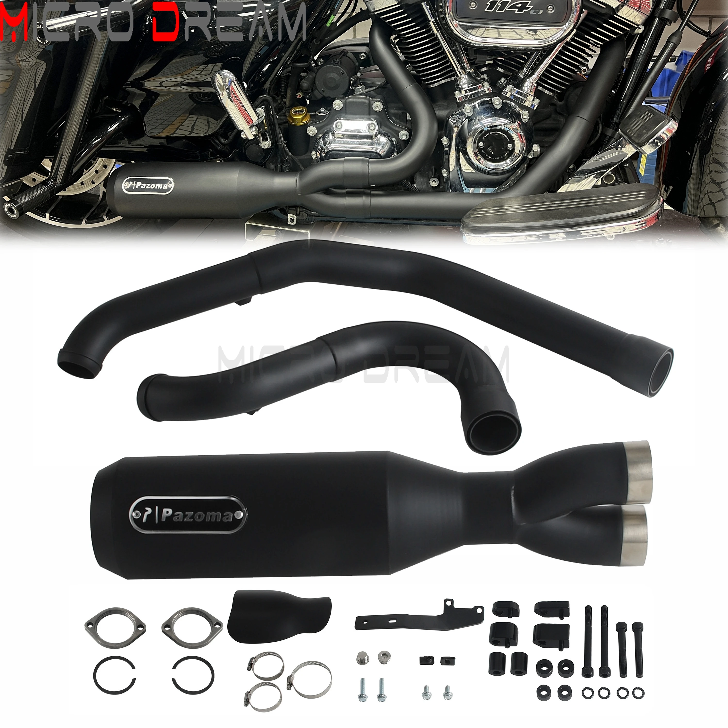 Motorcycle Full Torpedo Muffler Slip On Exhaust System For Harley Electra Glide Ultra Limited FLHTK 2017-25 FLHTKL FLHTCUI 17-19
Motorcycle Full Torpedo Muffler Slip On Exhaust System For Harley Electra Glide Ultra Limited FLHTK 2017-25 FLHTKL FLHTCUI 17-19