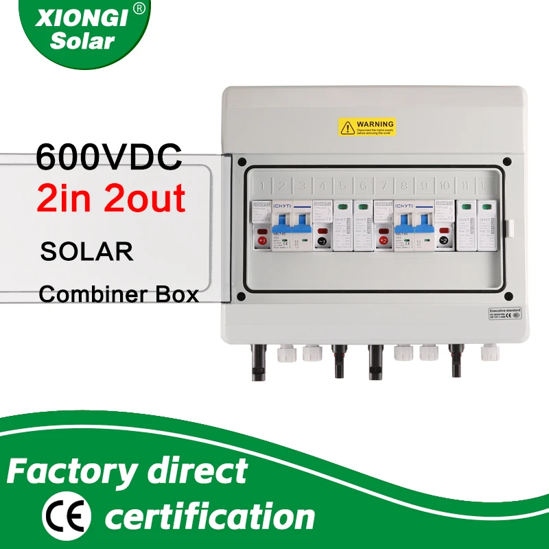 Pv Combiner Box 2 in 2 out With Lightning Protection 600V DC Solar Combine Box PV MCB SPD 1000V Fuse Waterproof Box IP65 
Pv Combiner Box 2 in 2 out With Lightning Protection 600V DC Solar Combine Box PV MCB SPD 1000V Fuse Waterproof Box IP65