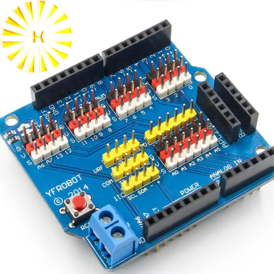 Плата расширения Sensor Shield Электрический модуль UNO R3 V5.0 Новый разъем uno r3
Плата расширения Sensor Shield Электрический модуль UNO R3 V5.0 Новый разъем uno r3