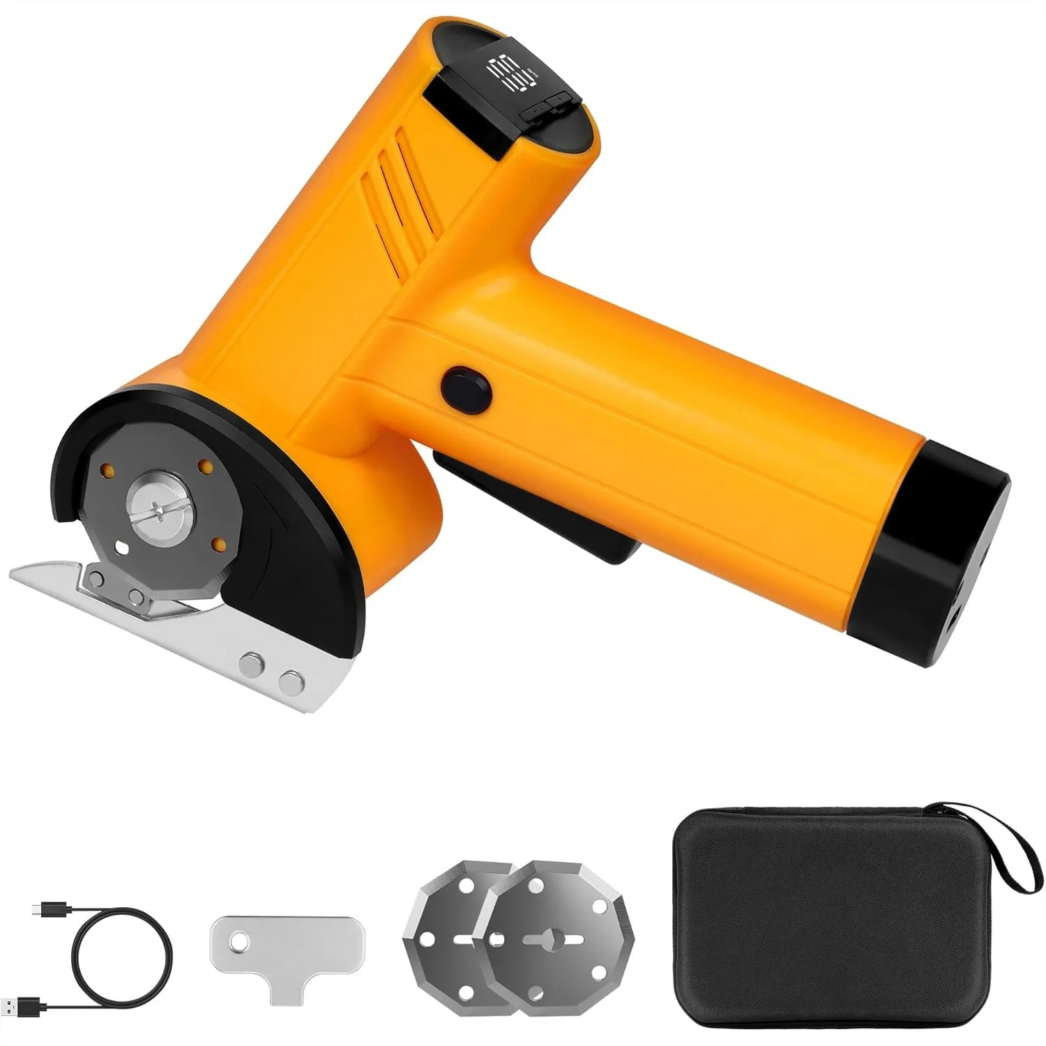 Cordless Electric Scissors 4.2V Cardboard Cutter With LED Display 4-Speed Switching 3 SK5 Blades For Fabric Leather Carpet
Cordless Electric Scissors 4.2V Cardboard Cutter With LED Display 4-Speed Switching 3 SK5 Blades For Fabric Leather Carpet