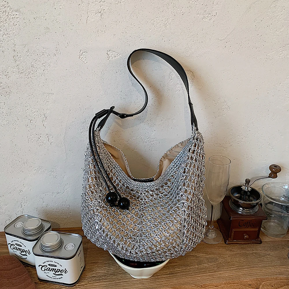 Summer Hollow Out Woven Shoulder Bag Women's Casual Solid Color Soft Large Capacity Crossbody Bags Beach Aesthetic Commuter Bags
Summer Hollow Out Woven Shoulder Bag Women's Casual Solid Color Soft Large Capacity Crossbody Bags Beach Aesthetic Commuter Bags