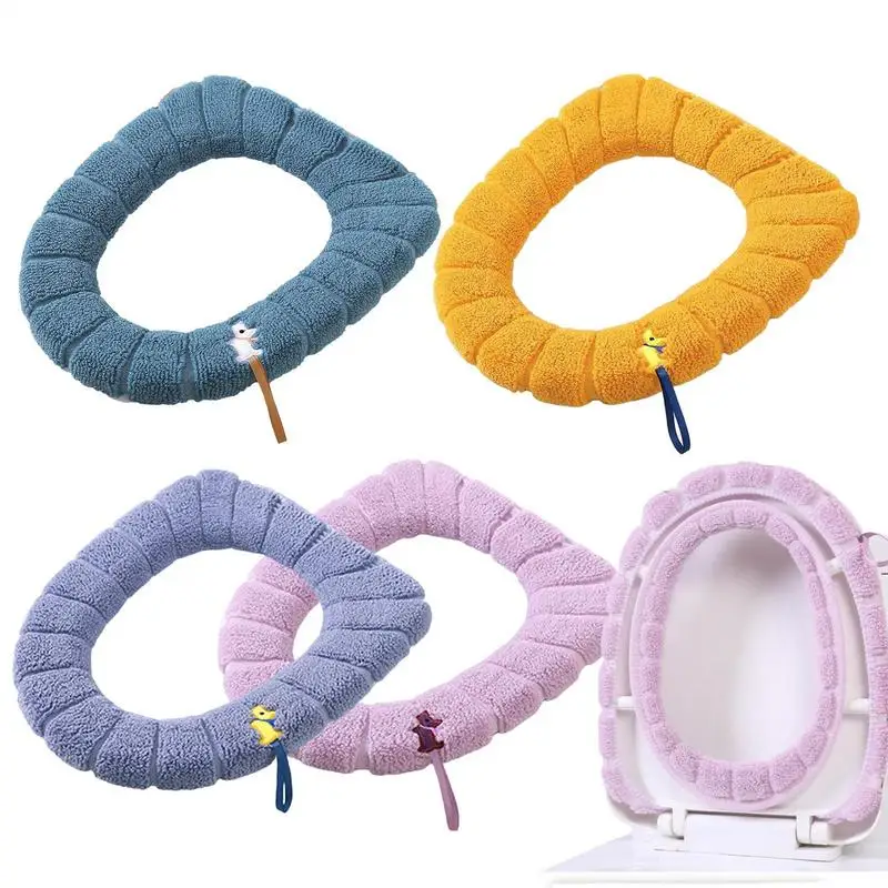 Toilet Seat Cover For Bathroom Washable Soft Bathroom Toilet Cover Plush Cover Warm Thick Bathroom Warmer For Home Hotel School 
Toilet Seat Cover For Bathroom Washable Soft Bathroom Toilet Cover Plush Cover Warm Thick Bathroom Warmer For Home Hotel School