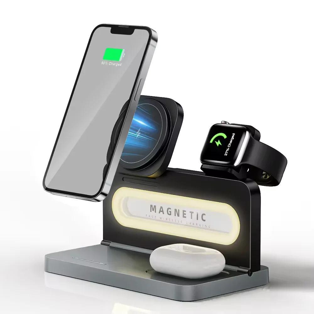 New 15w Faster Charger Night Light Led Lamp Usb Port Wireless Charger Station 3 4 in 1 Earphone Custom Logo 2024 New Simple
New 15w Faster Charger Night Light Led Lamp Usb Port Wireless Charger Station 3 4 in 1 Earphone Custom Logo 2024 New Simple