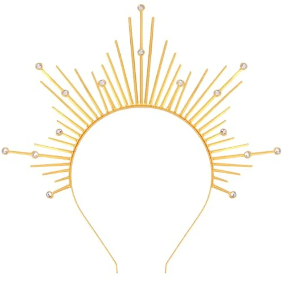Halo Headband Mary Gold Halo Crown Greek Goddess Headpiece Sunburst Spiked Sun Headpiece Metal Renaissance Head Band Halloween
Halo Headband Mary Gold Halo Crown Greek Goddess Headpiece Sunburst Spiked Sun Headpiece Metal Renaissance Head Band Halloween