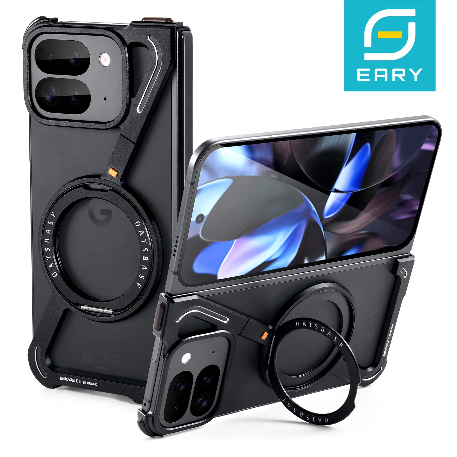 Eary Z Frame Case for Google Pixel 9 10 Pro Fold Minimalist Metal Phone Case With Magnetic 360°Rotatable Stand Shockproof Cover
Eary Z Frame Case for Google Pixel 9 10 Pro Fold Minimalist Metal Phone Case With Magnetic 360°Rotatable Stand Shockproof Cover