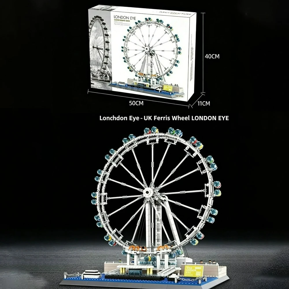 1528PCS UK London Eye Ferris Wheel Building Blocks, World Landmark Architecture, Ideal Gift for Holidays and Birthdays
1528PCS UK London Eye Ferris Wheel Building Blocks, World Landmark Architecture, Ideal Gift for Holidays and Birthdays