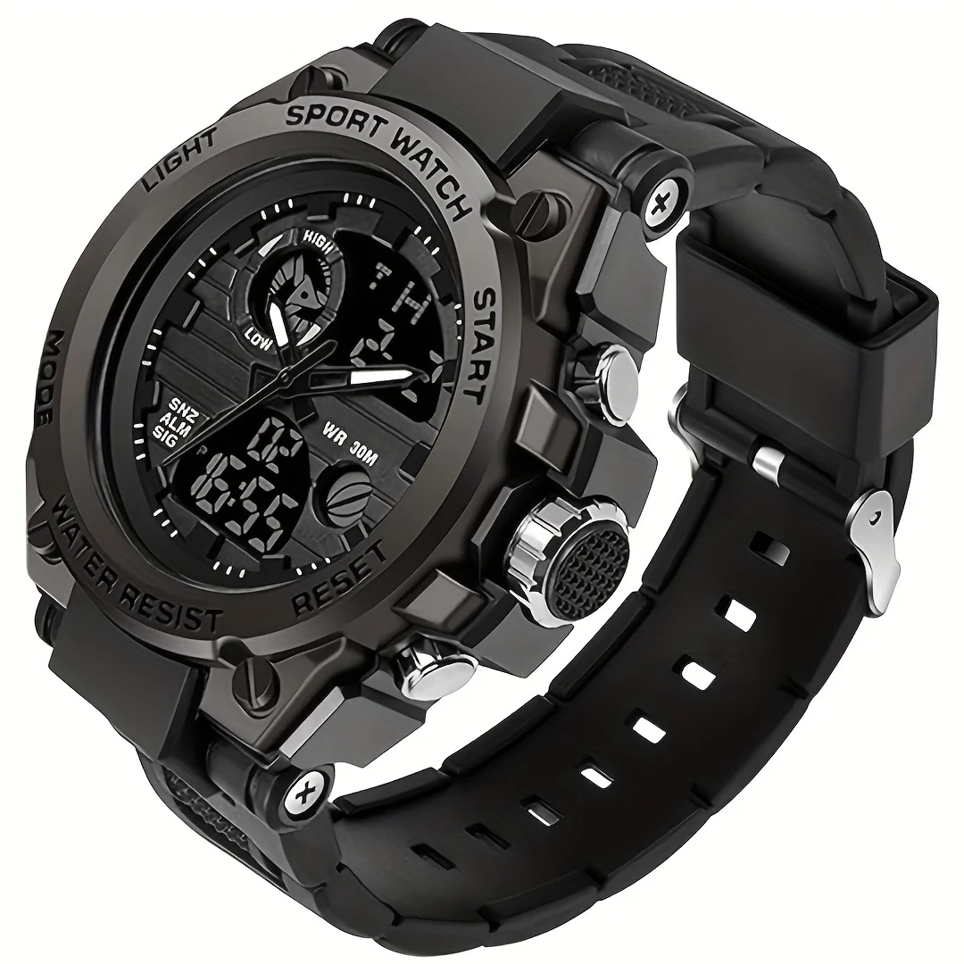 Watches for Men Watch Outdoor LED Stopwatch Digital Electronic Large Dual Display Tough Electronic Clock Wrist Watches for Men
Watches for Men Watch Outdoor LED Stopwatch Digital Electronic Large Dual Display Tough Electronic Clock Wrist Watches for Men