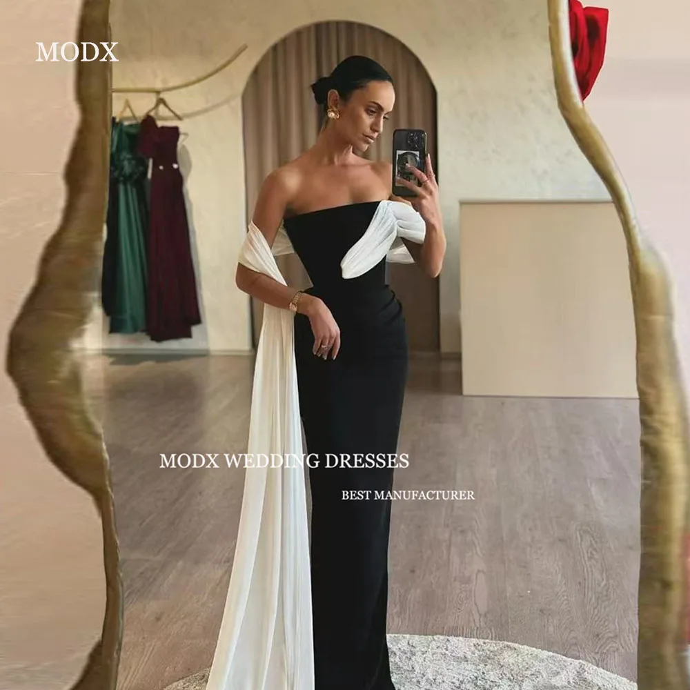 MODX Exquisite Black Evening Gowns A-line Strapless Tight Mermaid Saudi Arabia Women's Dresses Formal Prom Dresses Customized
MODX Exquisite Black Evening Gowns A-line Strapless Tight Mermaid Saudi Arabia Women's Dresses Formal Prom Dresses Customized