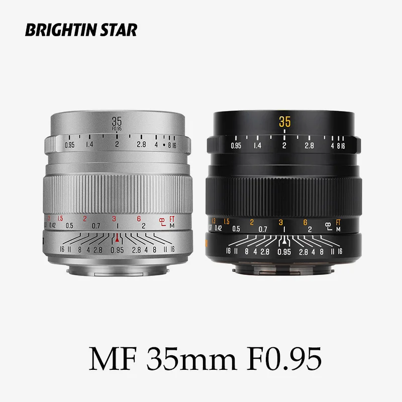 Brightin Star 35mm F0.95 Large Aperture APS-C Manual Focus Mirrorless Camera Lens for Sony E Nikon Z Fuji X for Canon RF EF-M
Brightin Star 35mm F0.95 Large Aperture APS-C Manual Focus Mirrorless Camera Lens for Sony E Nikon Z Fuji X for Canon RF EF-M