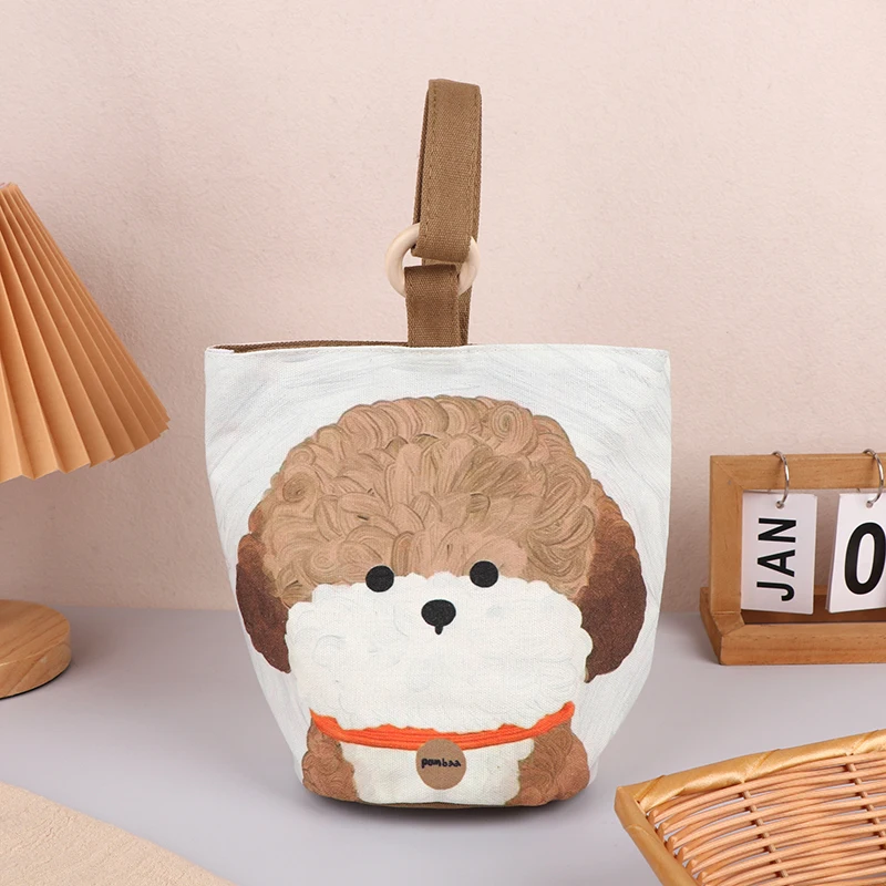 Vintage Literary Oil Puppy Printing Bucket Bag Portable Handbag Lunch Bag Canvas Tote Shopping Bags For Girls Gift
Vintage Literary Oil Puppy Printing Bucket Bag Portable Handbag Lunch Bag Canvas Tote Shopping Bags For Girls Gift