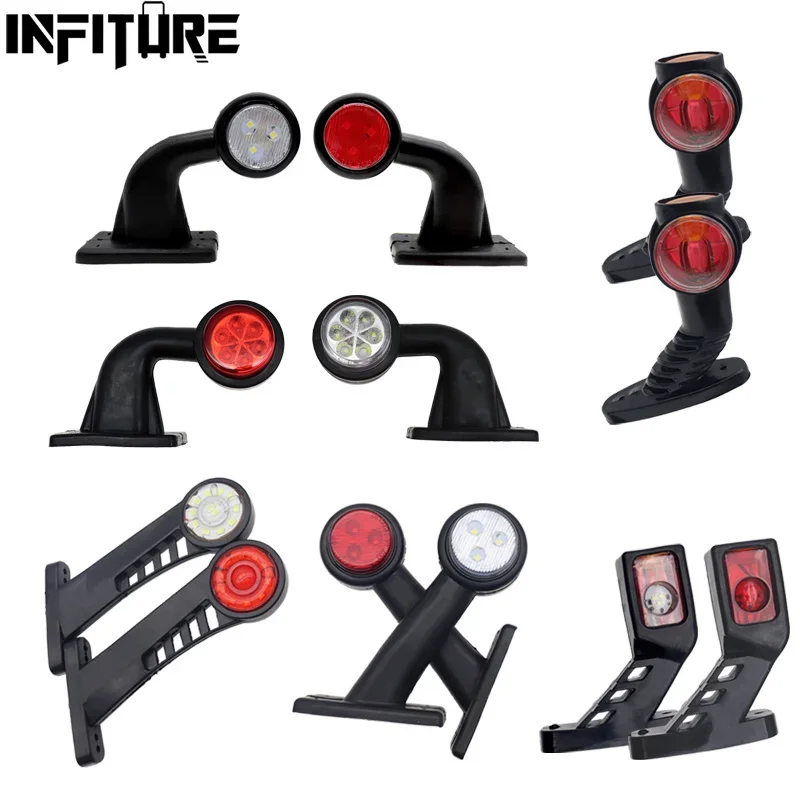 1Pair Truck 12V 24V Side Marker Indicator Lamp Trailer Outline Lamp Clearance Lights Tail Light Assembly For Trailer Truck Lorry
1Pair Truck 12V 24V Side Marker Indicator Lamp Trailer Outline Lamp Clearance Lights Tail Light Assembly For Trailer Truck Lorry