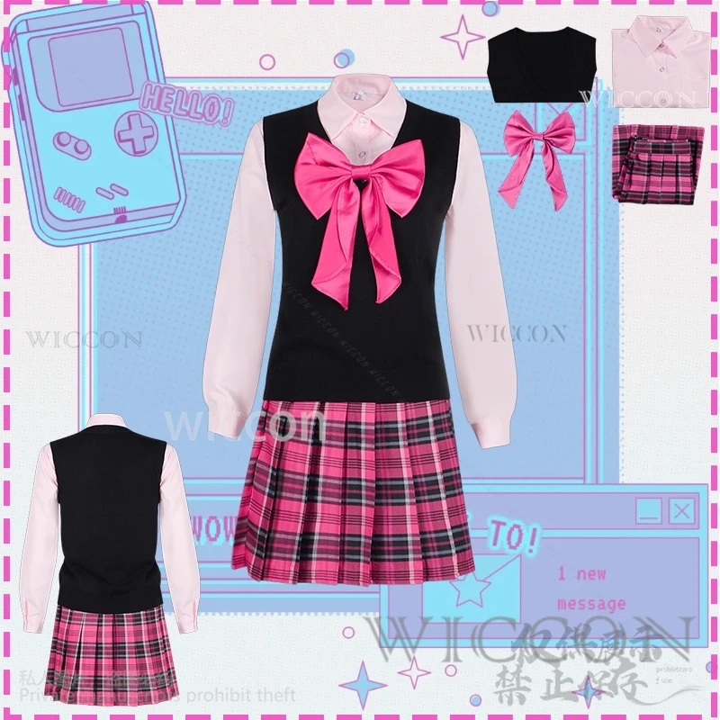 Jirai Kei Girls Anime Cosplay Japanese Kawaii JK School Dress Hot Pink Sweet Cheerleader Costumes Preppy Style Skirts Customized
Jirai Kei Girls Anime Cosplay Japanese Kawaii JK School Dress Hot Pink Sweet Cheerleader Costumes Preppy Style Skirts Customized