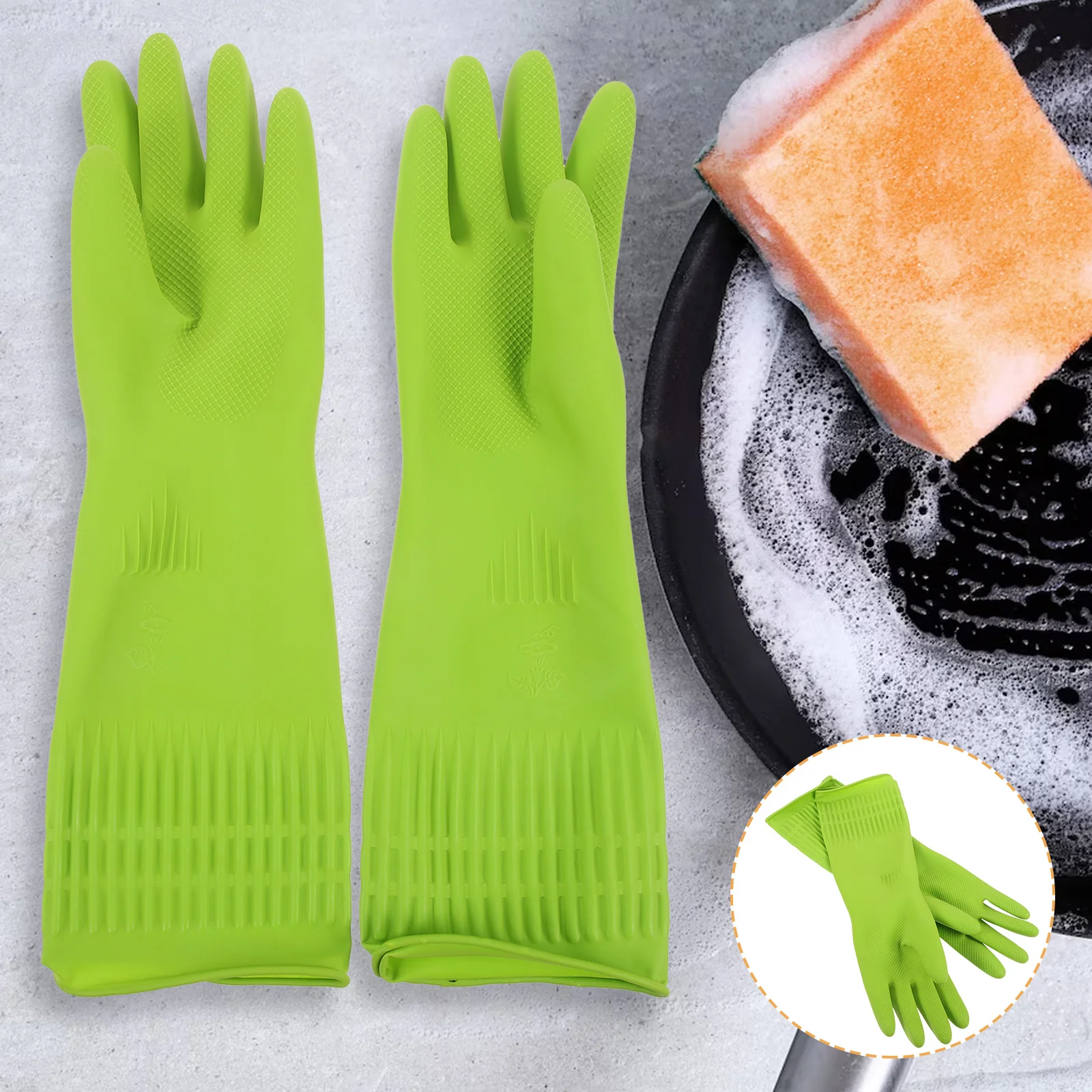 1Pair Protective Dishwashing Gloves Long Non-Slip Kitchen Gloves for Washing Dishes Clothes Cleaning Dishwashing Glove
1Pair Protective Dishwashing Gloves Long Non-Slip Kitchen Gloves for Washing Dishes Clothes Cleaning Dishwashing Glove