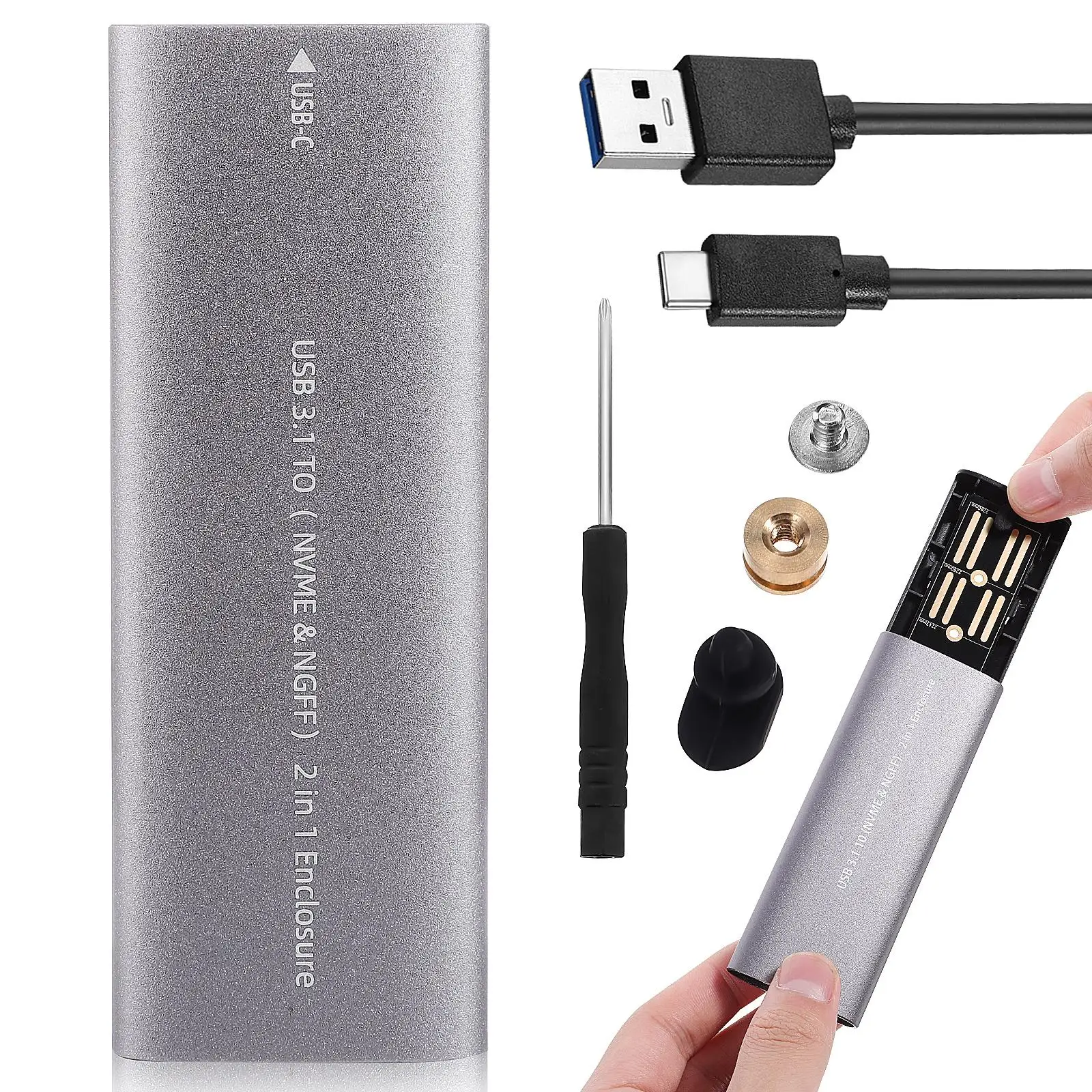 Portable Hard Drive Enclosure External Storage Solid Disk SSD Office Use Aluminum Alloy Large Capacity Data Transfer USB Laptop
Portable Hard Drive Enclosure External Storage Solid Disk SSD Office Use Aluminum Alloy Large Capacity Data Transfer USB Laptop