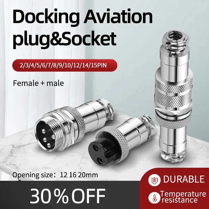 5/10/100Set GX12 16 20 Docking 2 3 4 5 6 7 8 9 10 12Pin Male&Female Circular Panel Aviation Connector Butt Joint Plug Socket
5/10/100Set GX12 16 20 Docking 2 3 4 5 6 7 8 9 10 12Pin Male&Female Circular Panel Aviation Connector Butt Joint Plug Socket