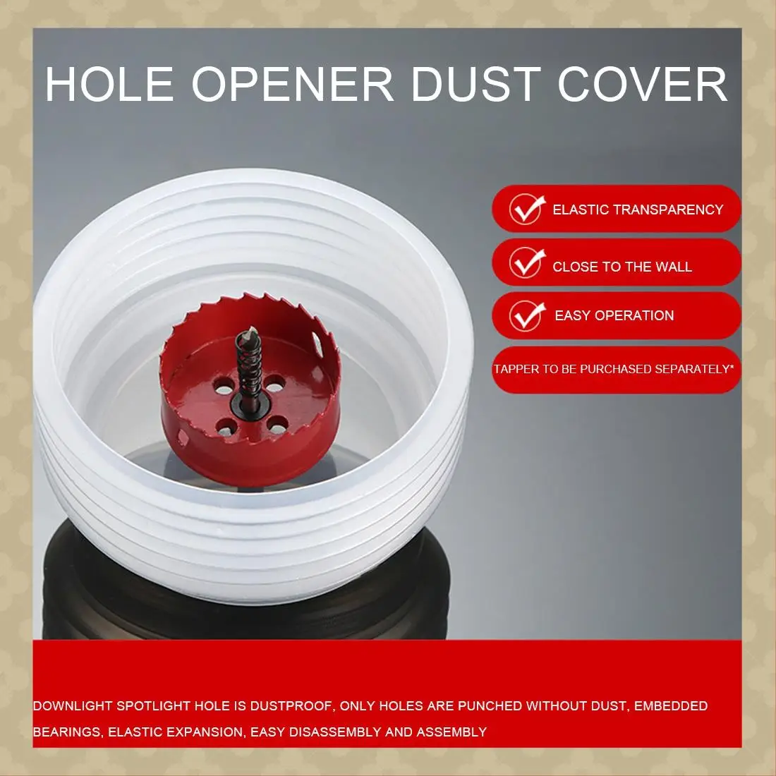 AB45 Hole Saw Dust-Cover For Downlight Spotlight Drill Dust Collector Electric Hammer Drill Tool Accessories Dustproof
AB45 Hole Saw Dust-Cover For Downlight Spotlight Drill Dust Collector Electric Hammer Drill Tool Accessories Dustproof